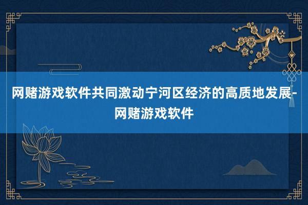 网赌游戏软件共同激动宁河区经济的高质地发展-网赌游戏软件