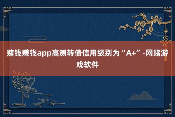 赌钱赚钱app高测转债信用级别为“A+”-网赌游戏软件