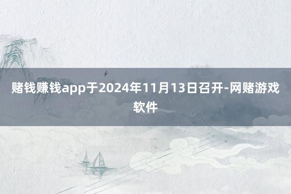 赌钱赚钱app于2024年11月13日召开-网赌游戏软件